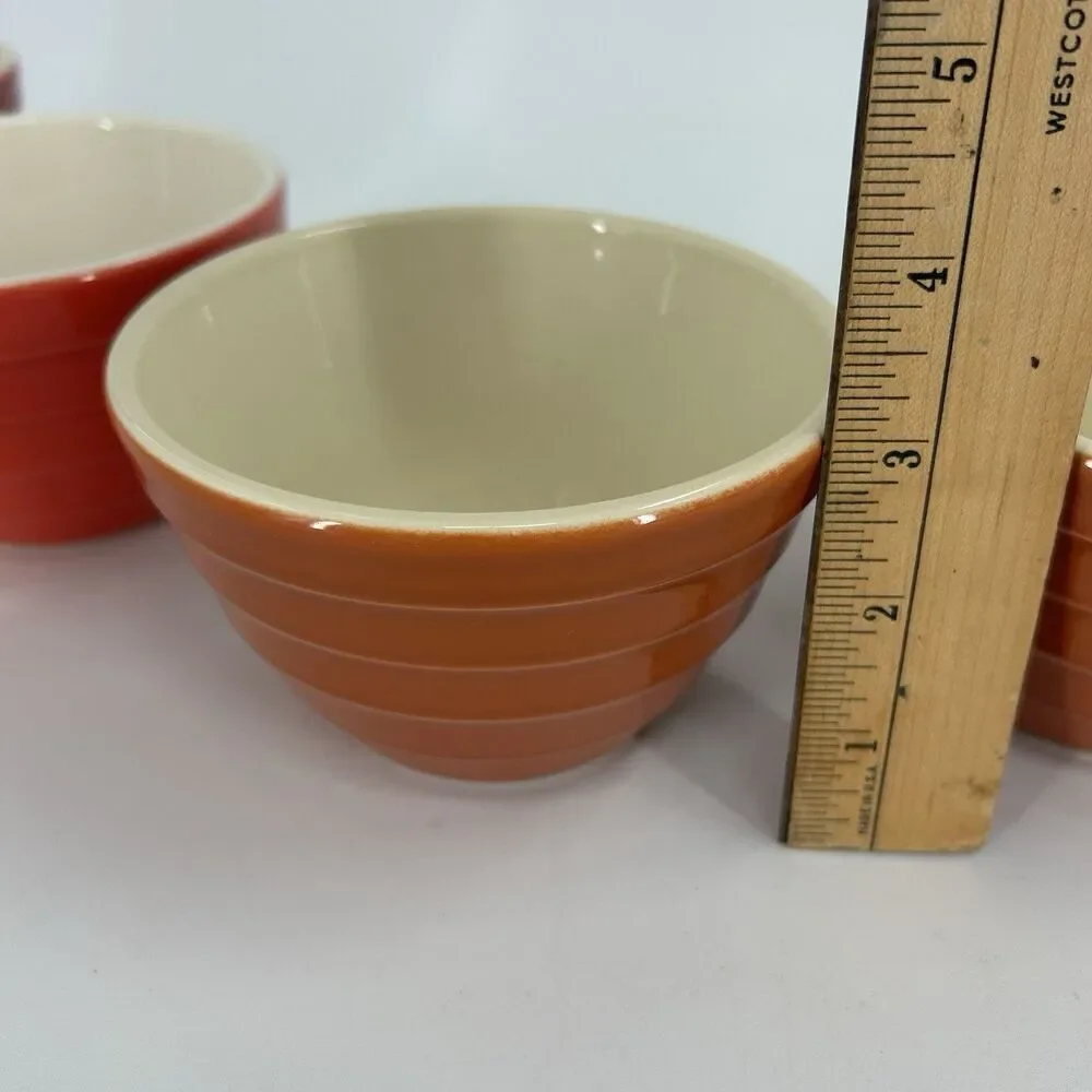 Vintage Crate & Barrel Parker Ribbed Beehive Bowl Set of 6 Retired Fast Shipping